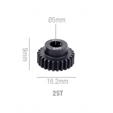 Шестерня стальная Pinion gear 25T M0.6 для вала 5mm