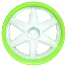 Комплект дисков (4шт.), 6 спиц, белые с зеленым ободом