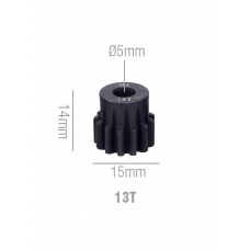 Шестерня стальная Pinion gear 13T M1 для вала 5mm