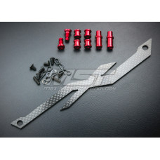 XXX Adjustable carbon battery strap (red)