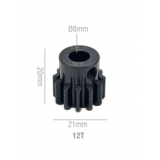 Шестерня стальная Pinion gear 12T M1.5 для вала 8mm
