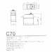 Сервопривод JX Servo C70 72кг / 0.08sec / 12V HV стандартный цифровой с металлическими шестернями