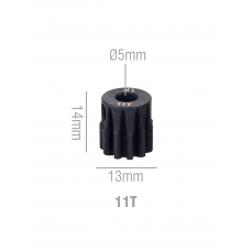 Шестерня стальная Pinion gear 11T M1 для вала 5mm