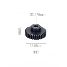 Шестерня стальная Pinion gear 33T 48P для вала 3.17mm