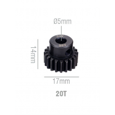 Шестерня стальная Pinion gear 20T 32P для вала 5mm