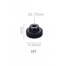 Speedway Slide steel Pinion gear 26T 48P