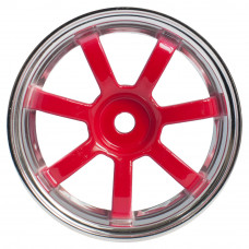 Комплект дисков (4шт.), 7 спиц, красные с хромом
