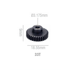 Шестерня стальная Pinion gear 33T 48P для вала 3.17mm