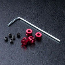 Alum. stabilizer rod stopper (red) (4)