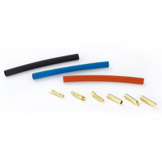 Разъемы силовые 4.0MM CONNECTORS 3 пары с термоусадочными трубками