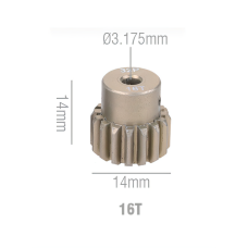 Шестерня алюминиевая Pinion gear 16T 32P для вала 3.17mm