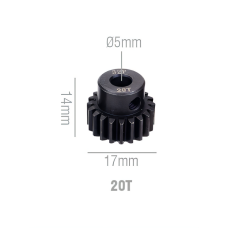 Шестерня стальная Pinion gear 20T 32P для вала 5mm