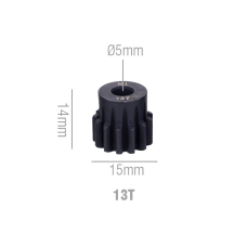 Шестерня стальная Pinion gear 13T M1 для вала 5mm