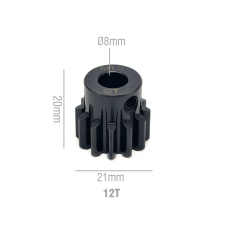 Шестерня стальная Pinion gear 12T M1.5 для вала 8mm