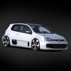 Кузов Volkswagen Golf W12 GTI масштаба 1/10 не окрашенный с отражателями и наклейками