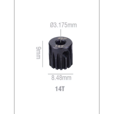 Шестерня стальная Pinion gear 14T 48P для вала 3.17mm