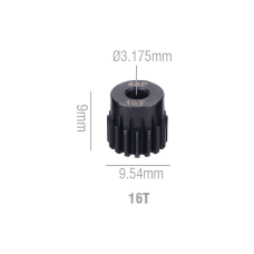 Шестерня стальная Pinion gear 16T 48P для вала 3.17mm
