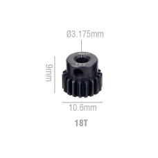 Шестерня стальная Pinion gear 18T 48P для вала 3.17mm