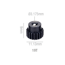 Шестерня стальная Pinion gear 19T 48P для вала 3.17mm