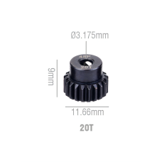 Шестерня стальная Pinion gear 20T 48P для вала 3.17mm