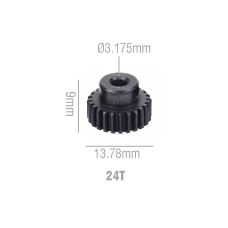 Шестерня стальная Pinion gear 24T 48P для вала 3.17mm