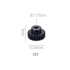 Шестерня стальная Pinion gear 26T 48P для вала 3.17mm