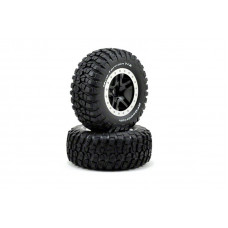 Tires & wheels, assembled, glued (SCT Split-Spoke, black, satin chrome beadlock wheels, BFGoodri