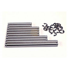 Suspension pin set, hard chrome (w/ E-clips)
