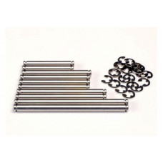 Suspension pin set, stainless steel (w/ E-clips)