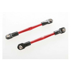 Turnbuckles, aluminum (red-anodized), toe links, 59mm (2) (assembled with rod ends & hollow ball