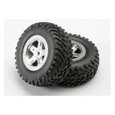 Tires & wheels, assembled, glued (SCT, satin chrome, beadlock style wheels (dual profile 2.2