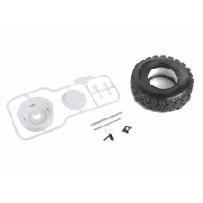 Boom Racing Spare Wheel and Tire with Mount for Series Land Rover® Razor Bonnet for BRX02 88 Boom Racing Spare Wheel and Tire with Mount for Series Land Rover® Razor Bonnet for BRX02 88