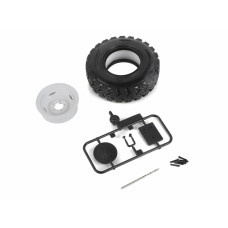 Boom Racing Rear Door Spare Wheel and Tire with Mount for Series Land Rover® Station Wagon for BRX02 88