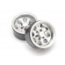 Boom Racing KRAIT™ 1.9 Terra Classic 8-Hole Aluminum Deep Dish Beadlock Wheels w/ XT601 Hubs (2) Silver