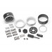 Boom Racing ProBuild™ 1.55" CFH6 Adjustable Offset Aluminum Beadlock Wheels (2) Flat Silver/Carbon Fiber
