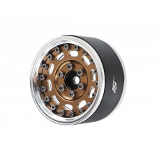 Boom Racing ProBuild™ 1.9" MAG10 Adjustable Offset Aluminum Beadlock Wheels (2) Platinum/Bronze