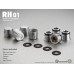 1.9 RH01 wheel hubs (Silver) (4) 