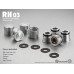 1.9 RH03 wheel hubs (Silver) (4) 