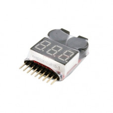 Lipo Battery Low Voltage Tester 1S-8S Buzzer Alarm 
